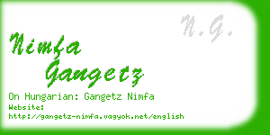 nimfa gangetz business card